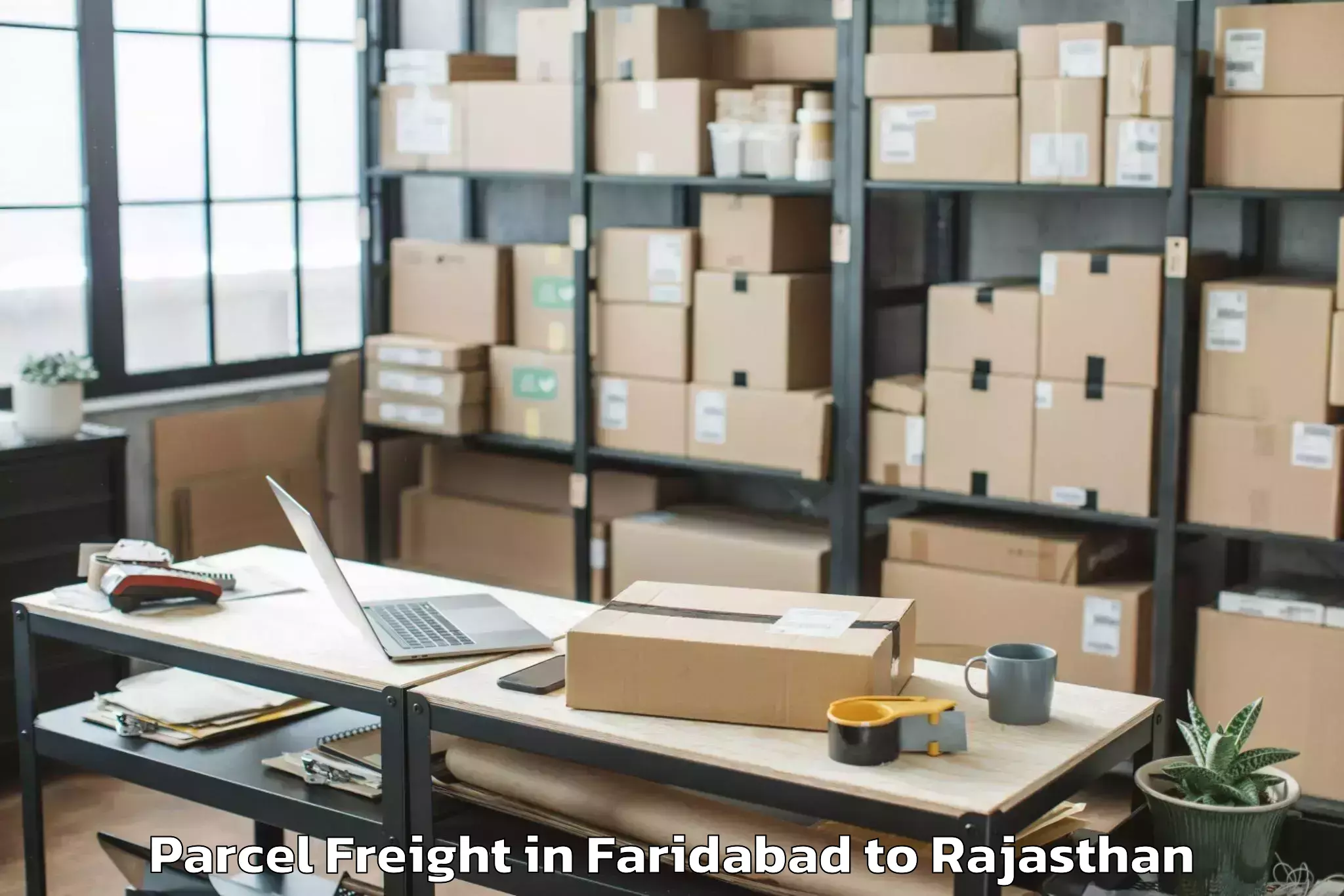 Leading Faridabad to Bhawani Mandi Parcel Freight Provider